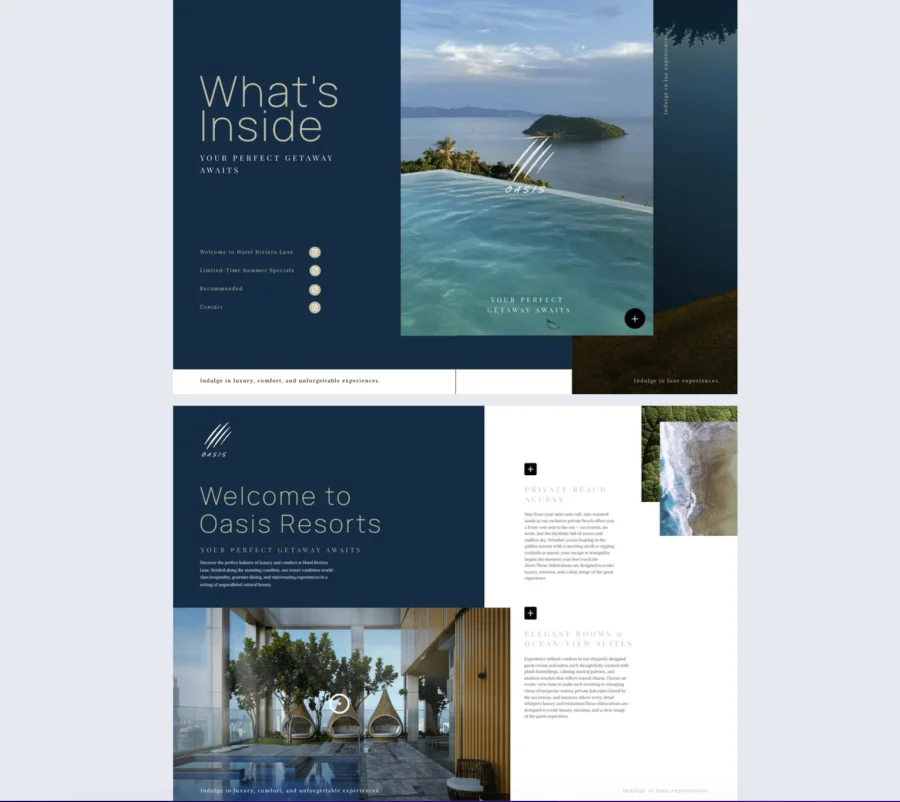 Interactive Hotel Promotional Brochure Template