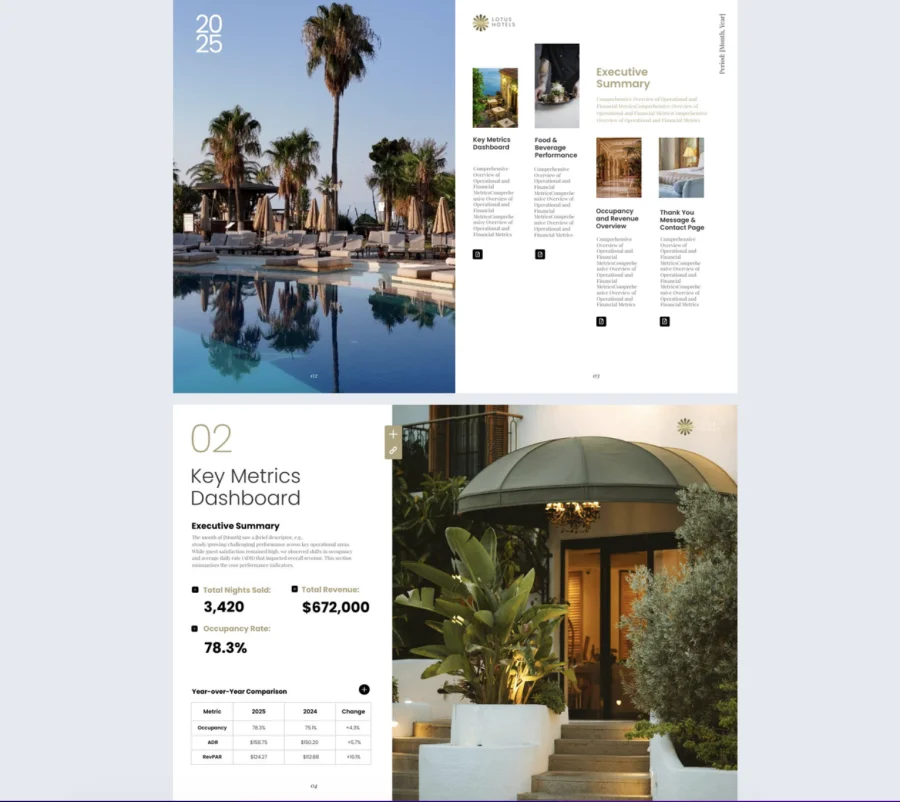 Interactive Hotel Report Template