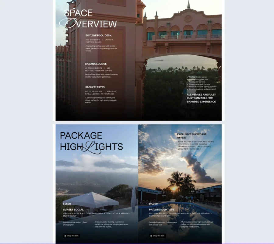 Online Hotel Event Brochure Example