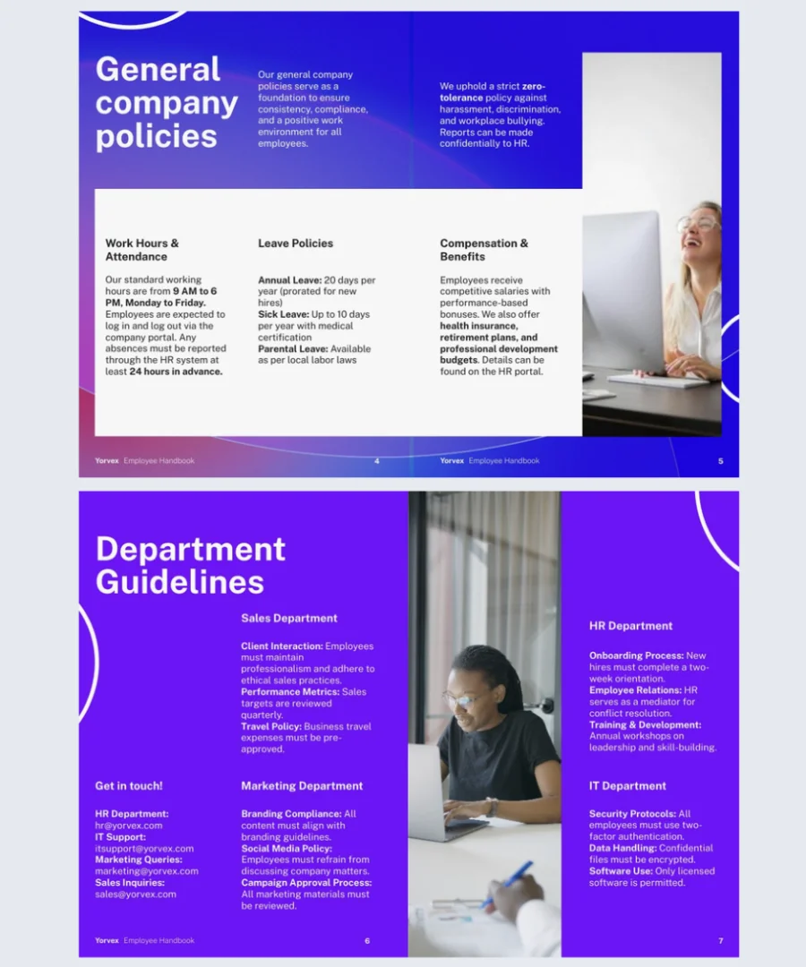 Employee handbook guide template made with Flipsnack
