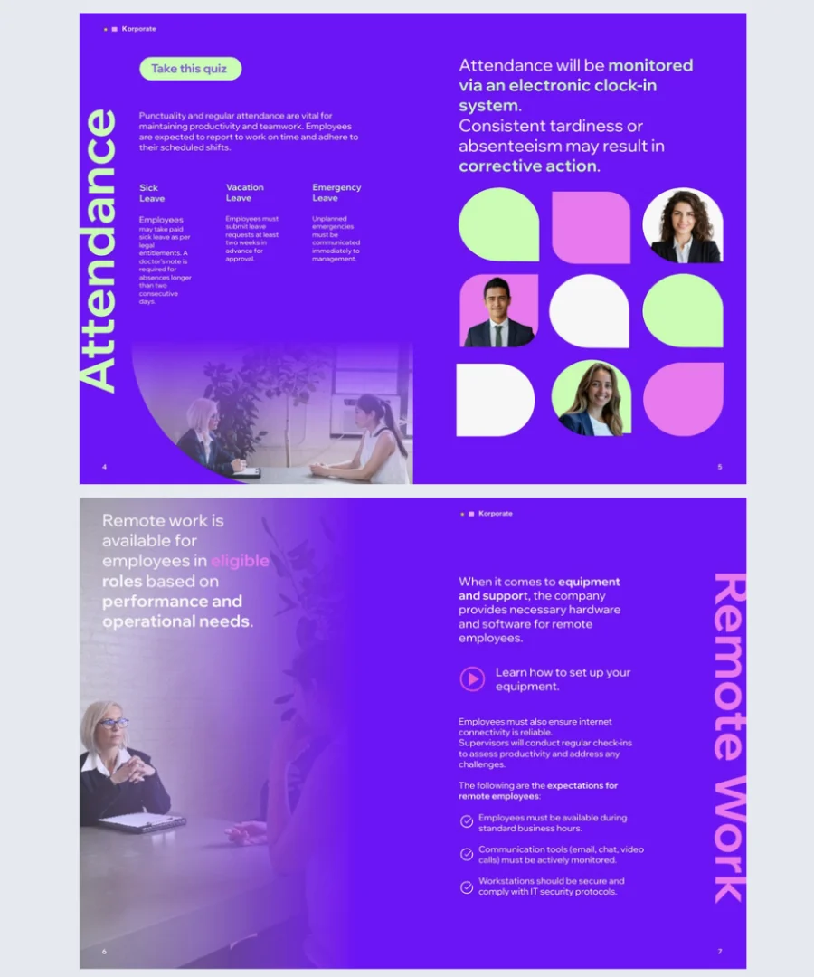  HR policy guide template made with Flipsnack