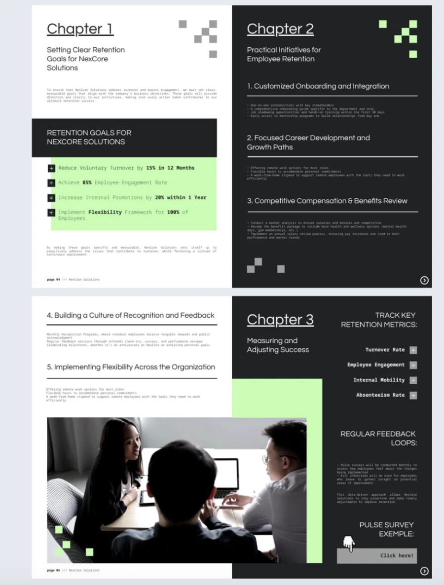 Employee retention plan template made with Flipsnack