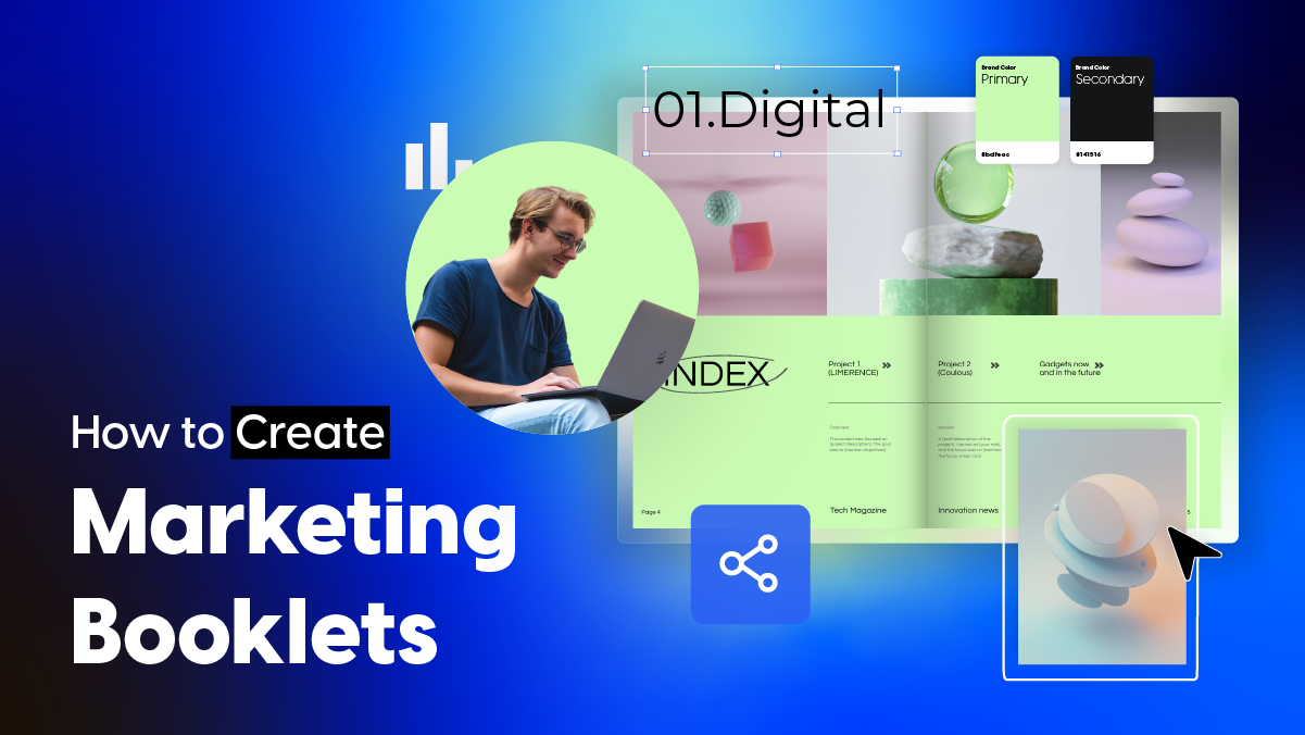 How to create marketing booklets cover