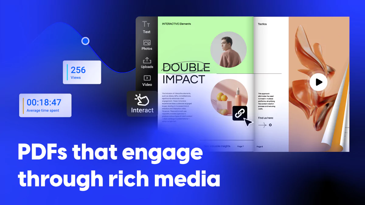 PDFs that engage through rich media cover by Flipsnack