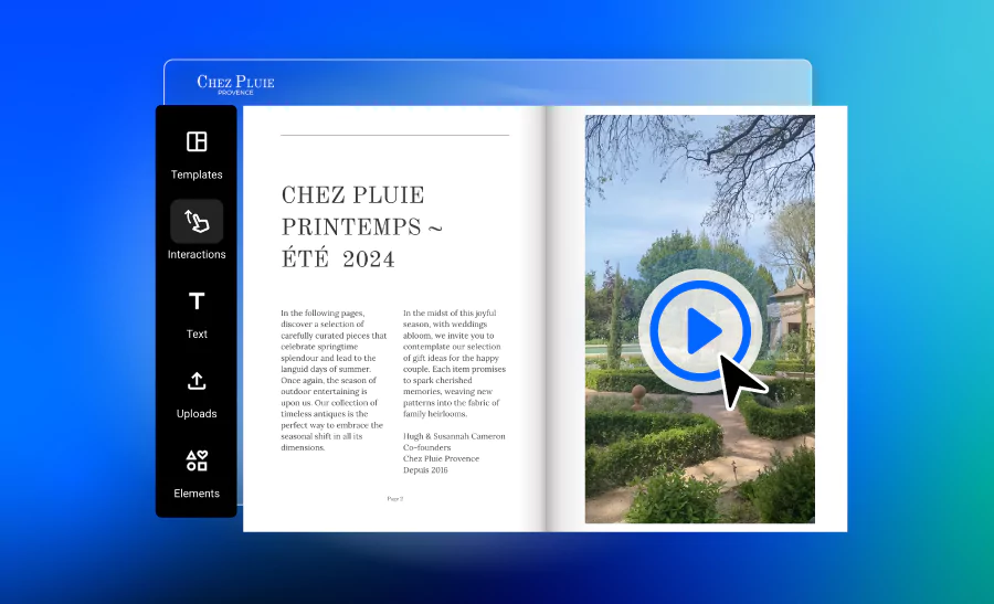 interactive product magazine in Flipsnack