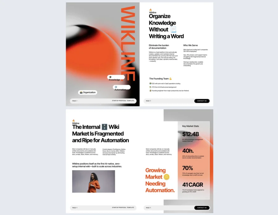 Interactive Startup Proposal Template