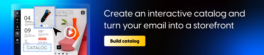 CTA banner create interactive catalog and turn your email into a storefront