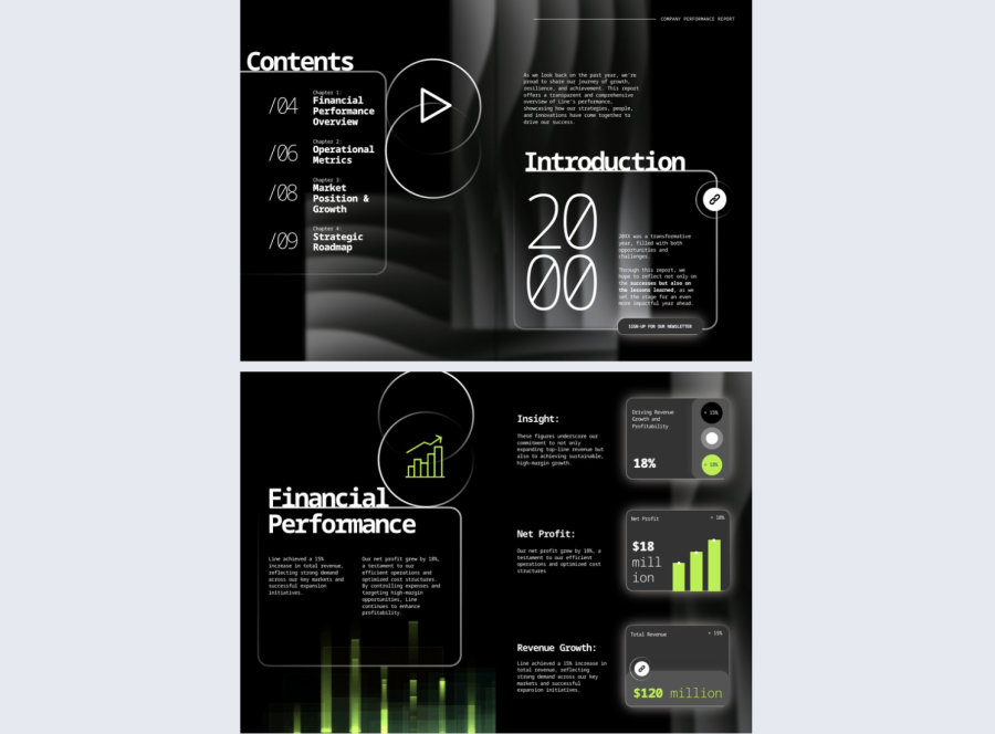 Customizable Company Performance Report Template