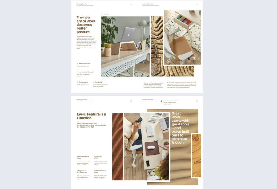 Interactive Company Overview Template