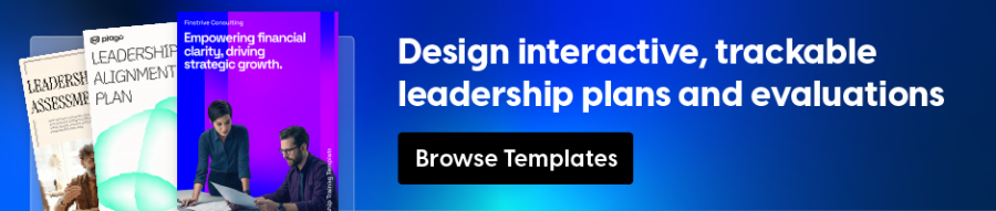 Design interactive, trackable leadership plan and evaluations
CTA: Browse templates