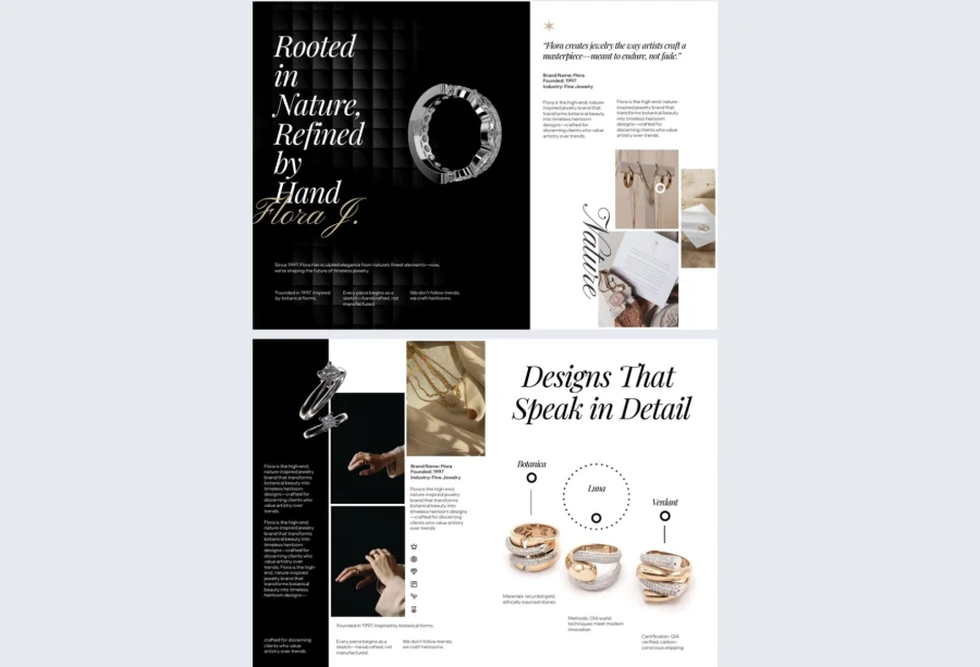 Jewelry Company Brochure Example