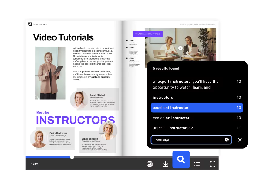 Searchable information from your flipbooks