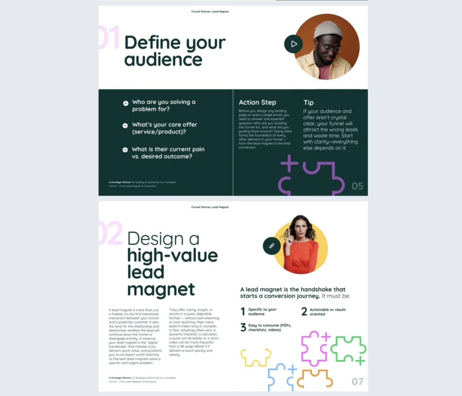 Interactive Funnel Planner Lead Magnet Template