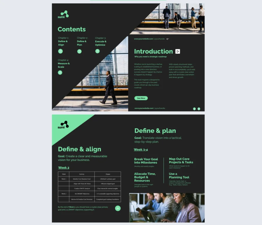 Online Roadmap Lead Magnet Example