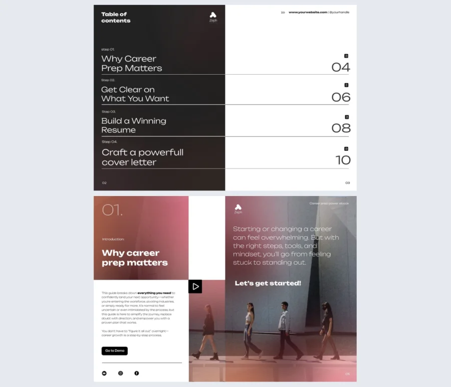 Career Prep Lead Magnet Example