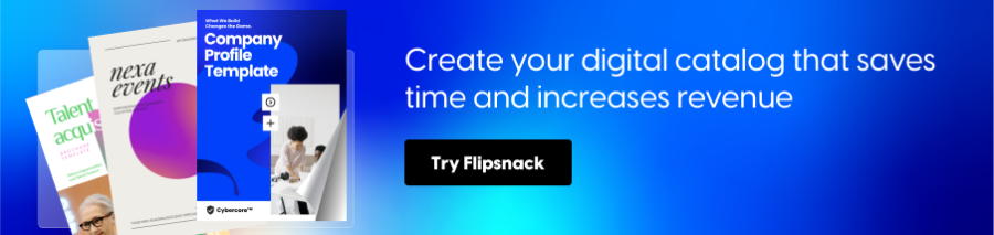 examples of digital catalogs made with Flipsnack to increase sales and save time