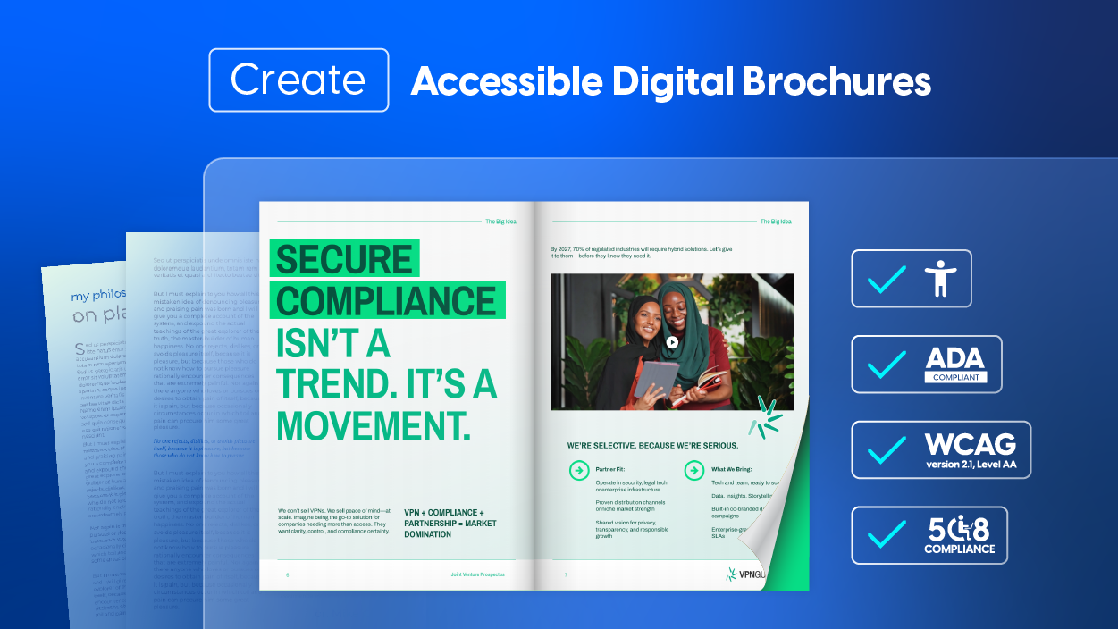 A Complete Guide to Creating Accessible Digital Brochures (WCAG & ADA)