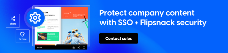 secure internal communications with SSO in Flipsnack
