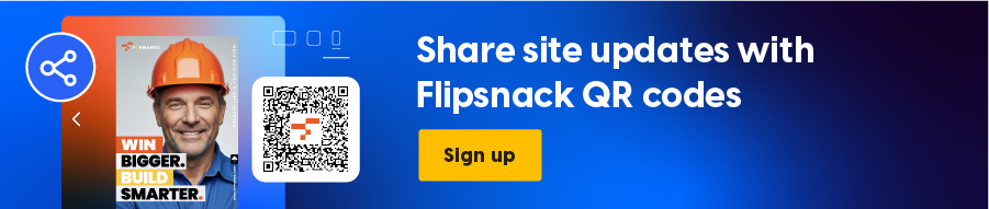 QR codes in construction with Flipsnack