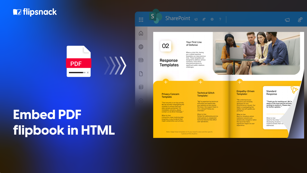 Cover image - Embed PDF flipbook in HTML