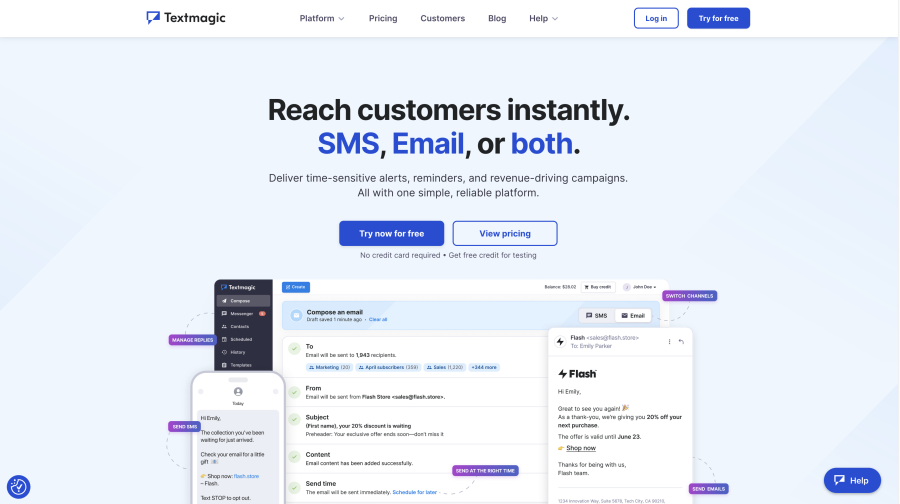 TextMagic, an SMS communication tool used by realtors