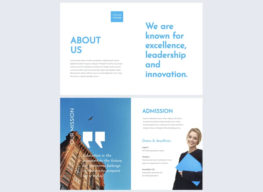 University Educational Brochure Template
