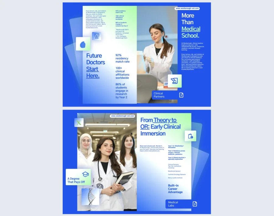 Interactive Medical School Prospectus Example