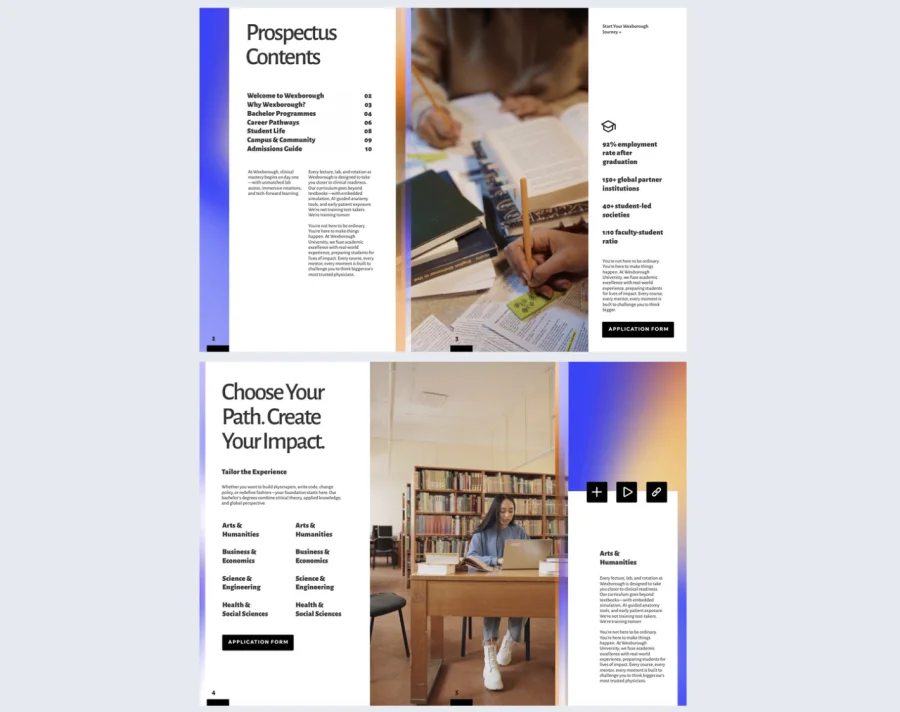 Undergraduate Prospectus Template