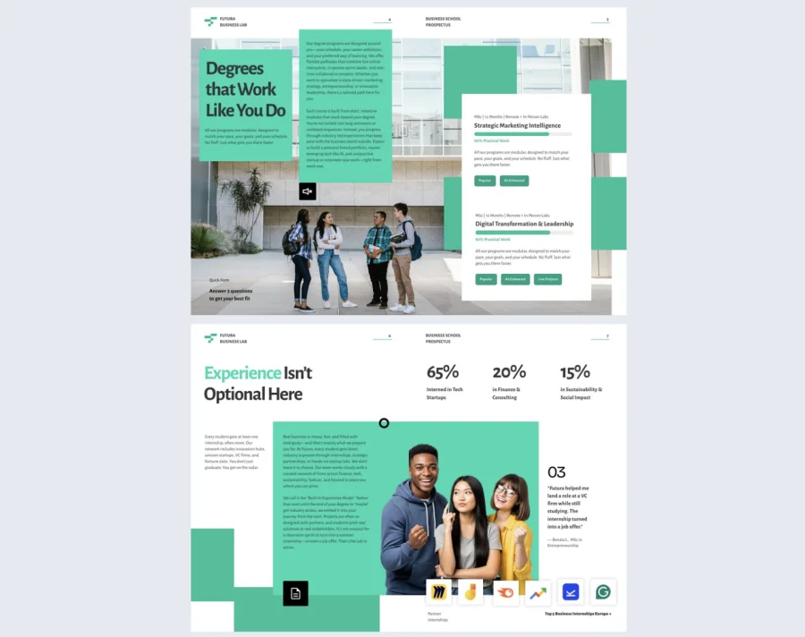 Interactive Business School Prospectus Template