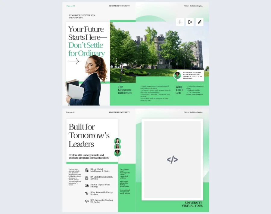 Editable University Prospectus Template