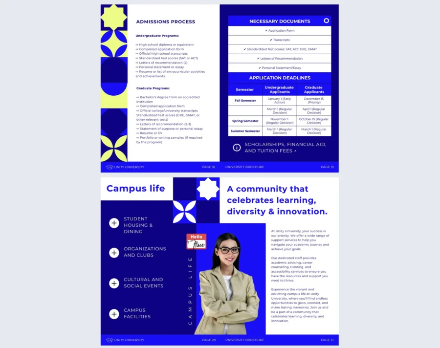 Online University Booklet Template