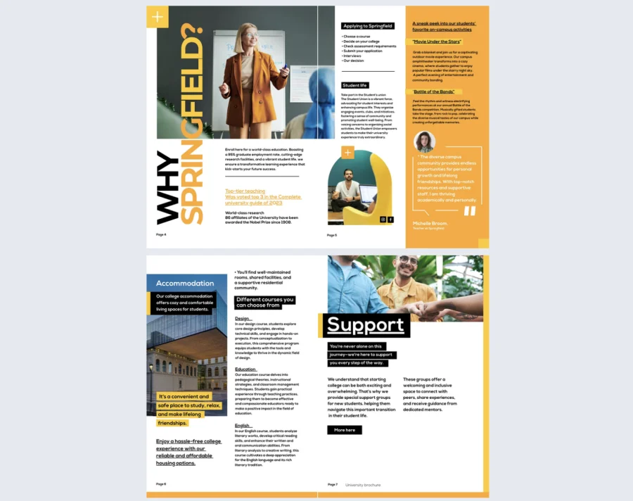 Online Graduate University Brochure Template