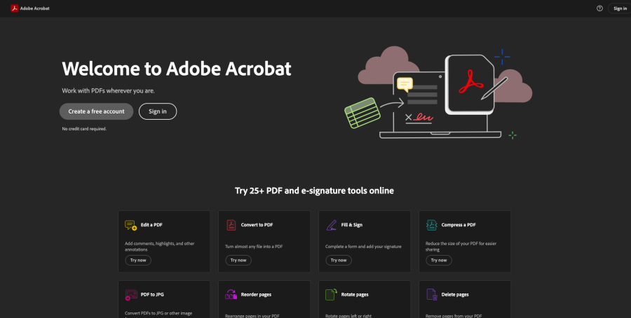 Adobe Document Cloud, a versatile PDF sharing tool