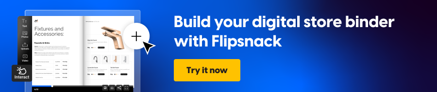 build your digital product store binder with Flipsnack