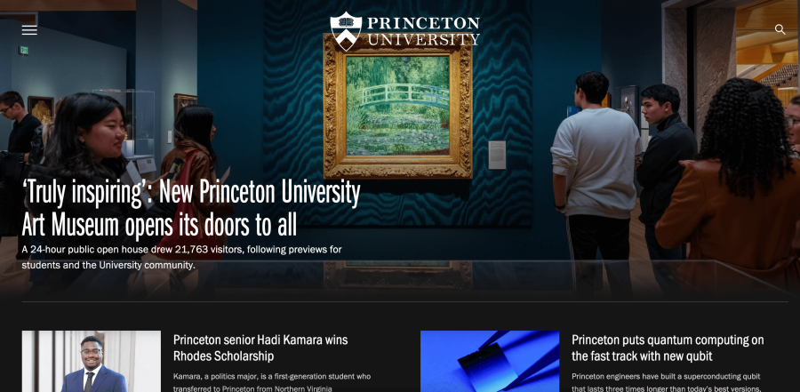 Princeton University website
