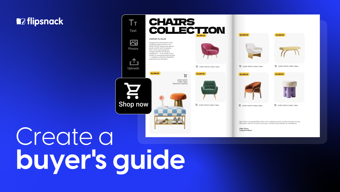 Create a buyers guide in Flipsnack