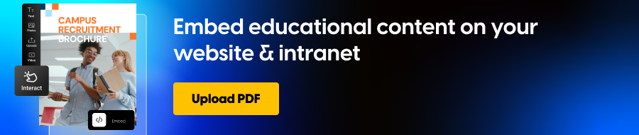 Embed educational content on your website and intranet
CTA: Upload PDF