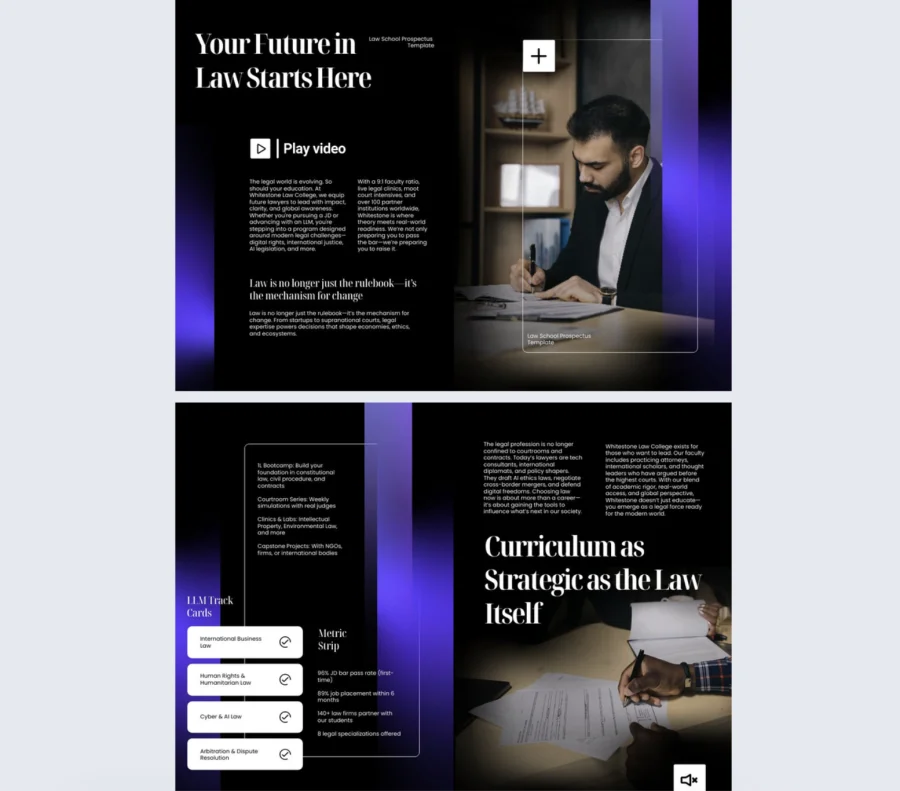 Interactive Law School Prospectus Template