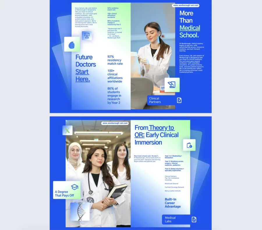 Interactive Medical School Prospectus Example