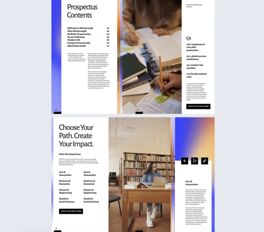 Undergraduate Prospectus Template