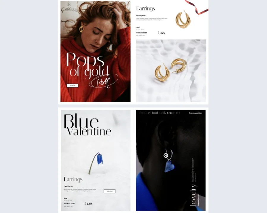 Digital Valentines Day Lookbook Template