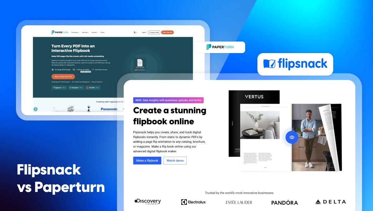 Flipsnack vs Paperturn: Which Flipbook Software is Better for Your Business?