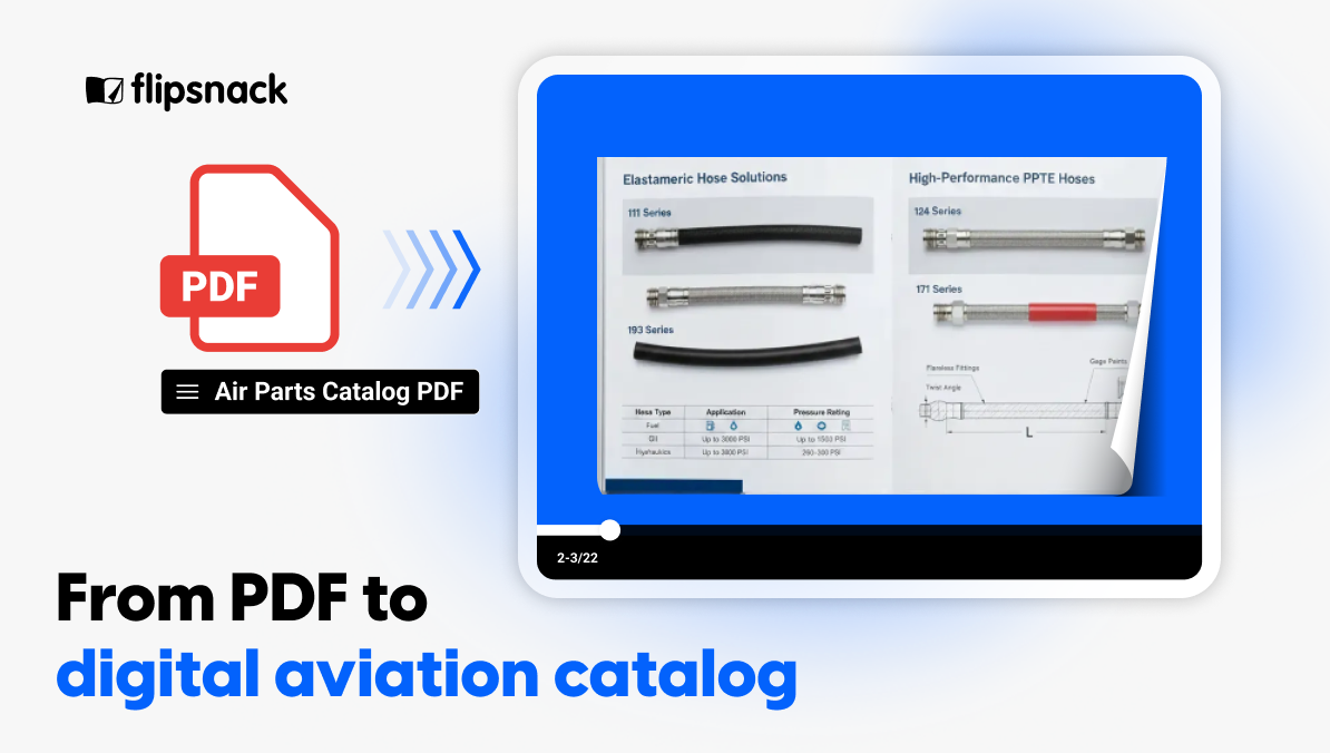 Making an aviation product catalog in Flipsnack