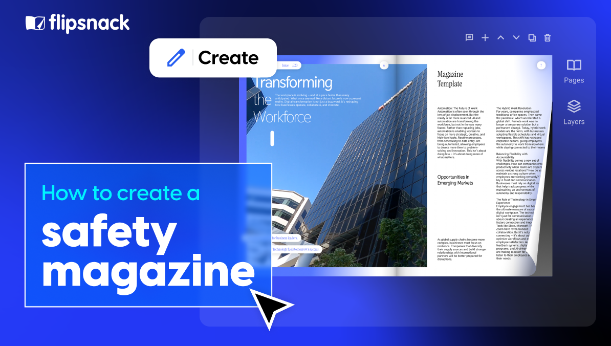 cover for how to create safety magazines with Flipsnack