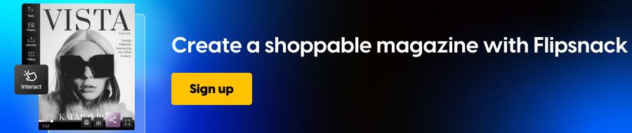 create a shoppable magazine with Flipsnack CTA