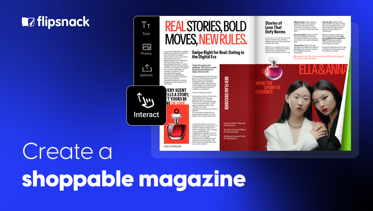 create shoppable magazines with Flipsnack