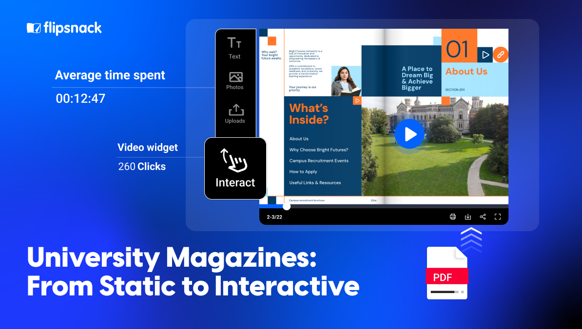 create university magazines with Flipsnack
