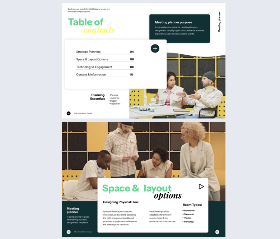 ADA compliant meeting planner guide template