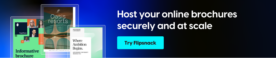Create a brochure in Flipsnack and host it securely