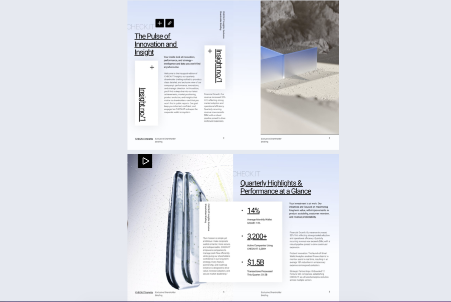 Digital Shareholder Newsletter Template